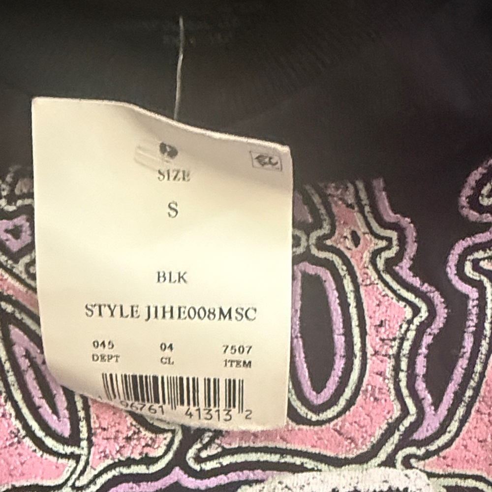 Jimi Hendrix Black Short-Sleeve Graphic Tee with Pink & Purple Artwork - Picture 4 of 4